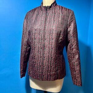 Vintage Elegant Black and Red Women's Jacket